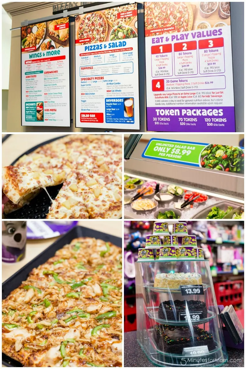 Chuck E Cheese Pizza and Salads