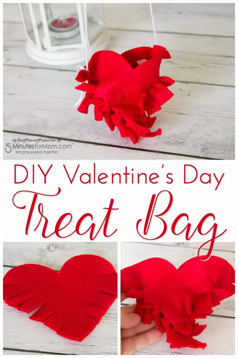 DIY Valentines Day Treat Bag #ValentinesDay #diyvalentines