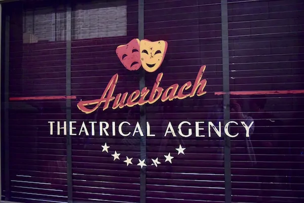 Marvels Agent Carter Set Visit - Auerbach Theatrical Agency Window