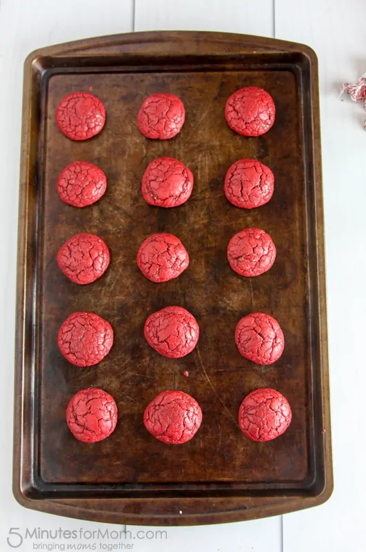 Red Velvet Cake Mix Cookies for Valentine's Day