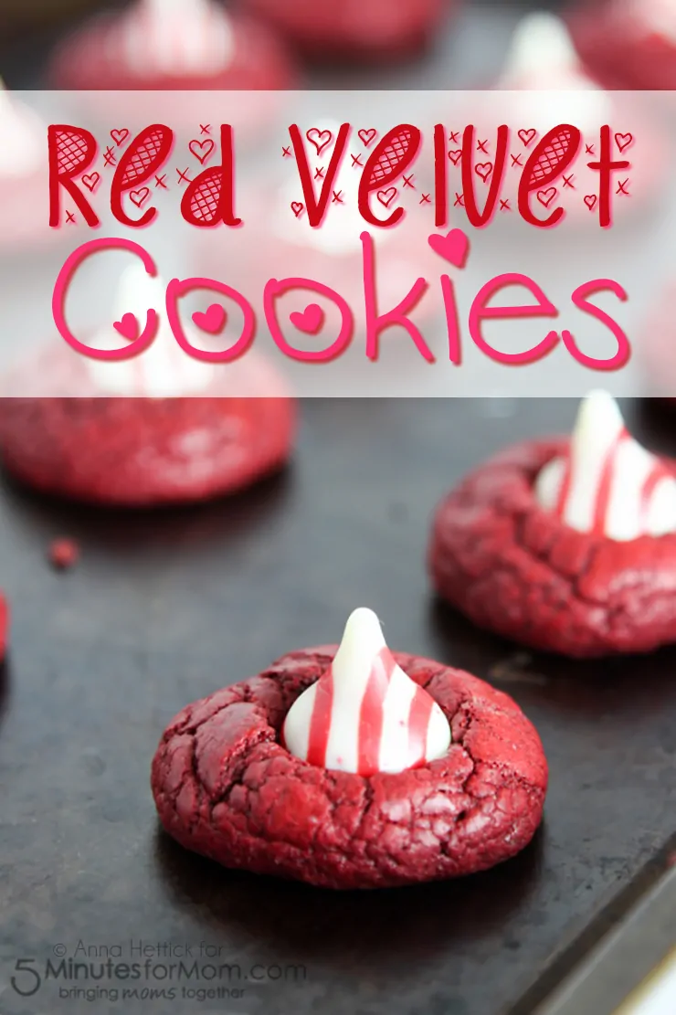 Red Velvet Cake Mix Cookies for Valentine's Day