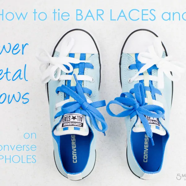 How to Tie Shoelaces on Converse Loopholes with Bar Laces and Bows