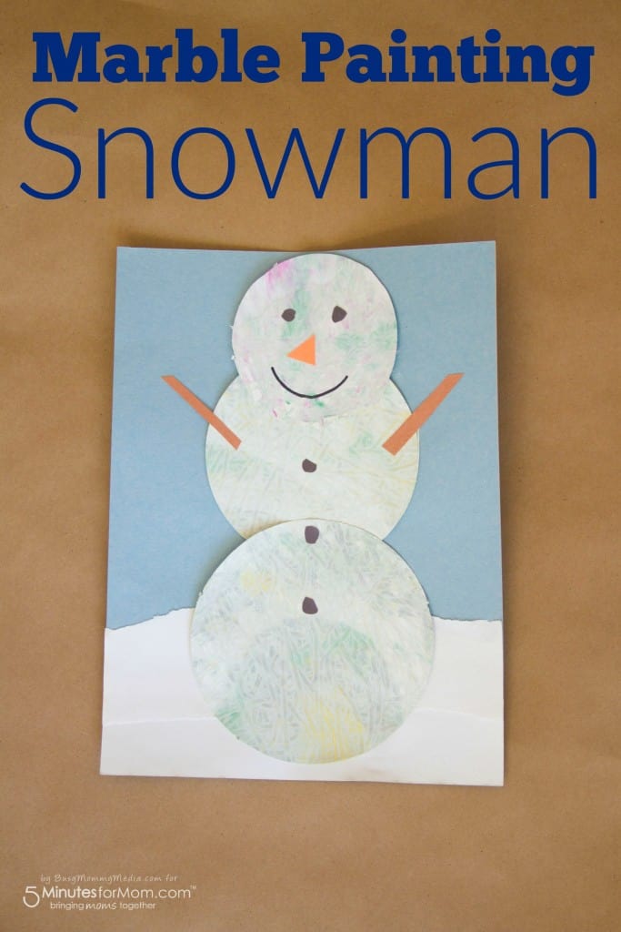 Marble Painting Snowman