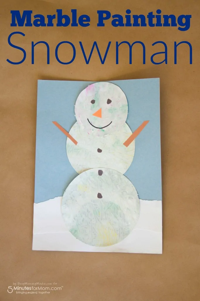 Marble Painting Snowman