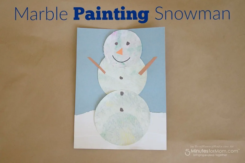 Marble Painting Snowman