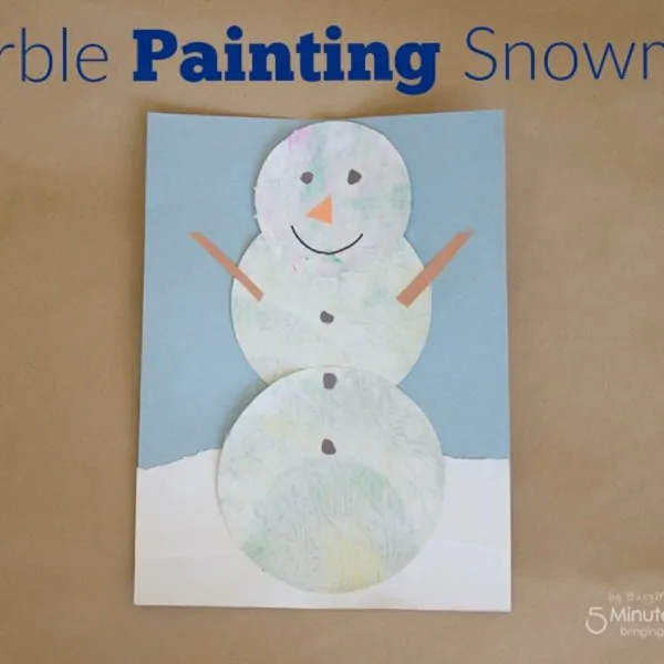 Marble Painting Snowman – Fun Winter Art Project for Kids