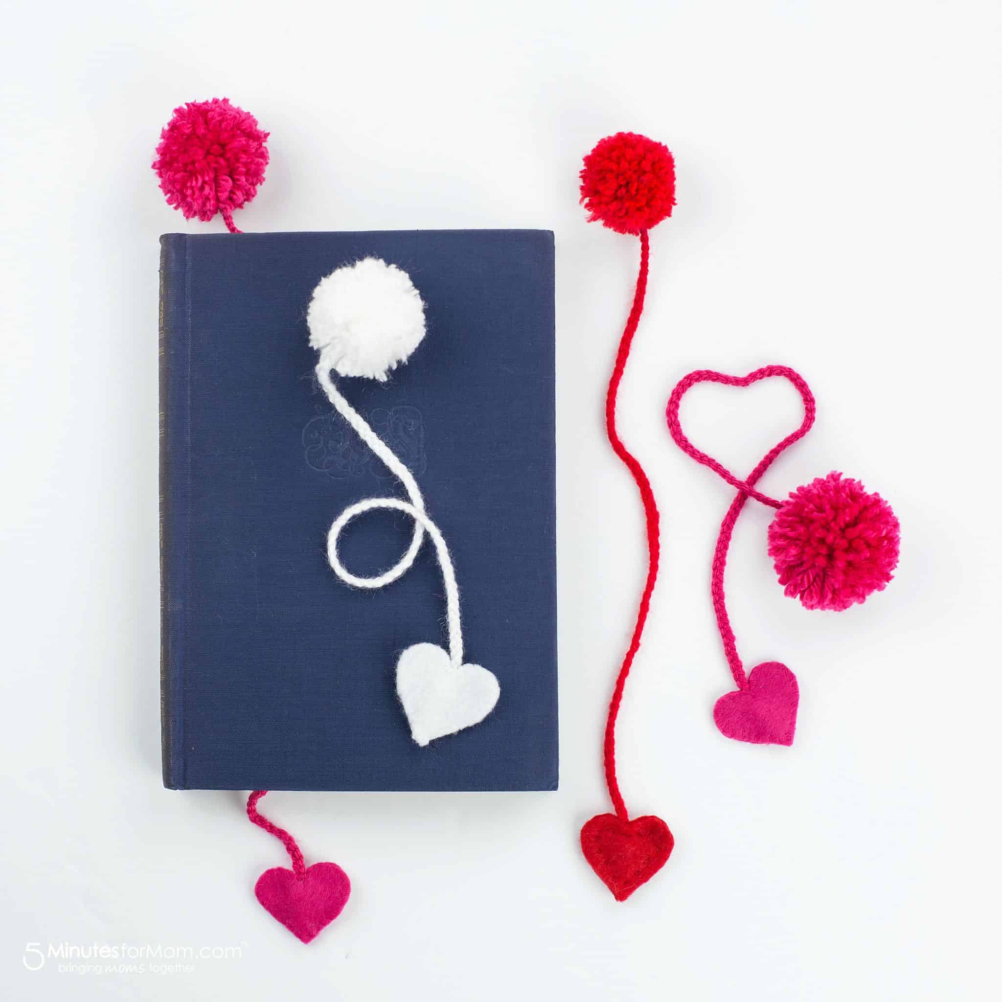 Yarn Pom Pom Bookmark 5 Minutes for Mom