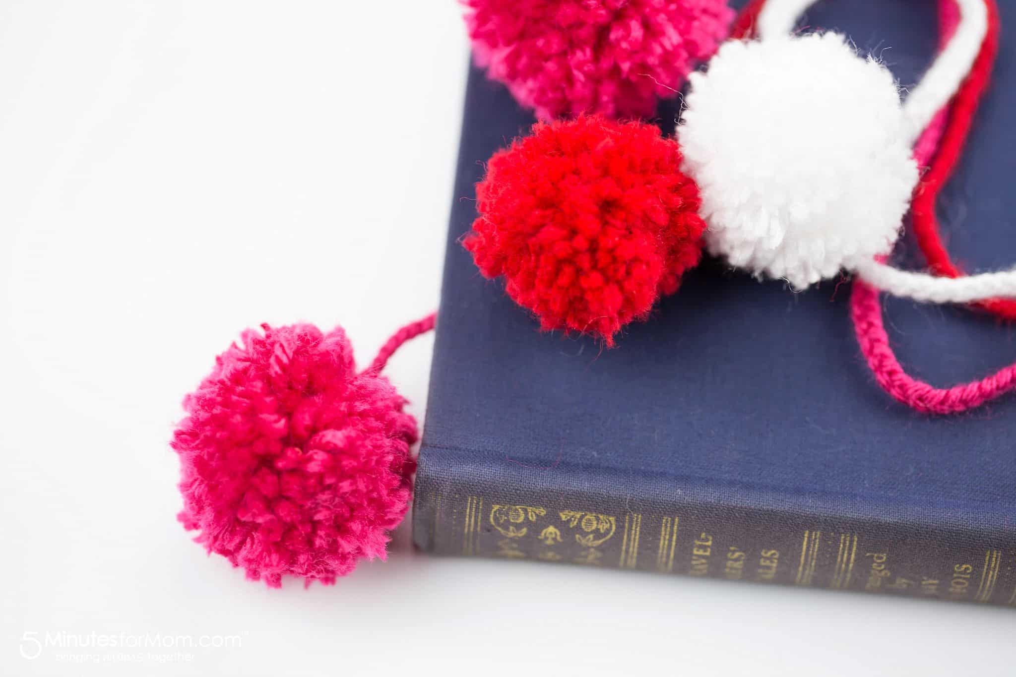 Yarn Pom Pom Bookmark 5 Minutes for Mom