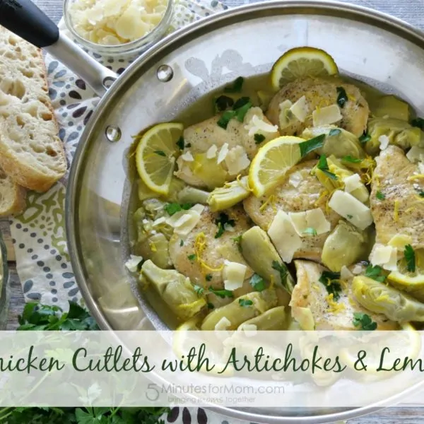 Chicken Cutlets with Artichokes and Lemon Recipe