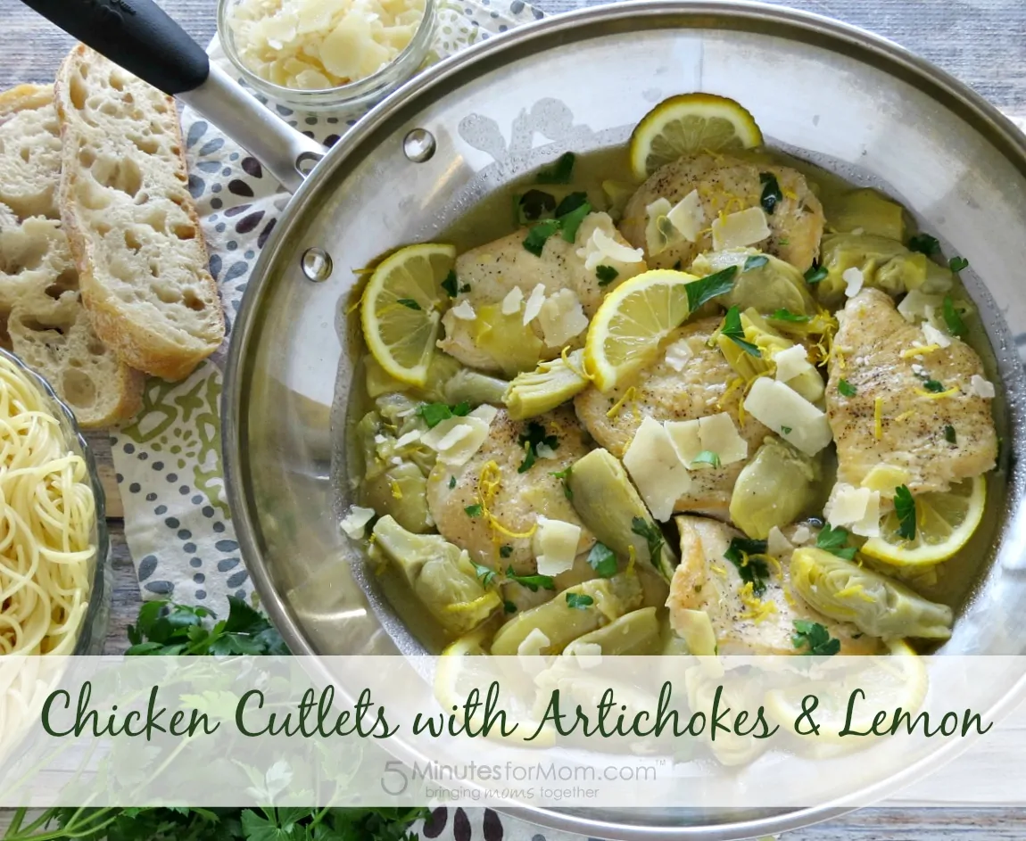 Chicken Cutlets with Artichokes and Lemon