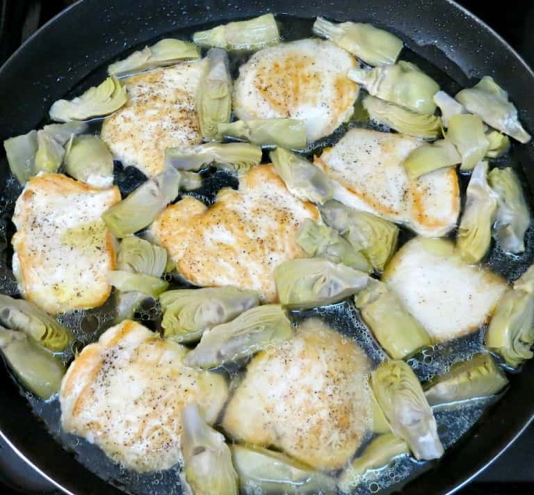 Chicken Cutlets with Artichokes and Lemon Recipe