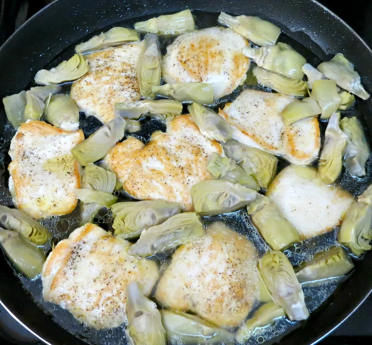 Chicken Cutlets with Artichokes - Process 2