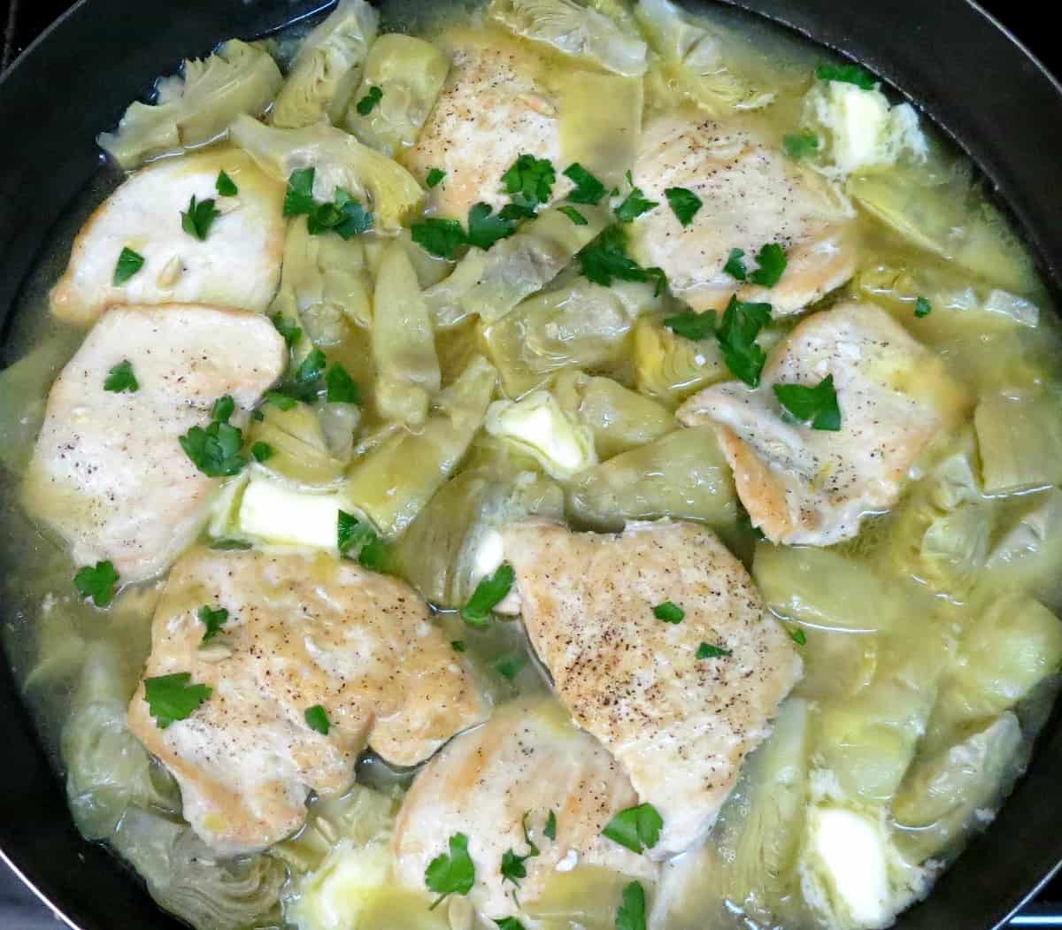 Chicken Cutlets with Artichokes - Process 3