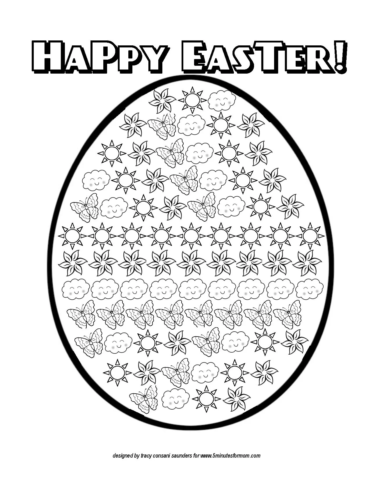 Coloring Sheet Easter Egg