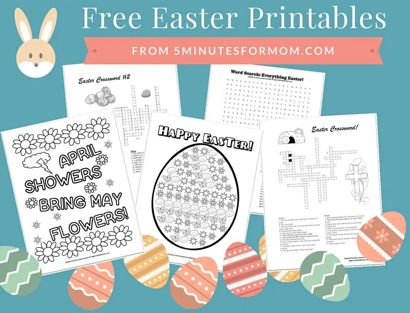 Free Easter Printables - Coloring Sheets Crosswords Word Search