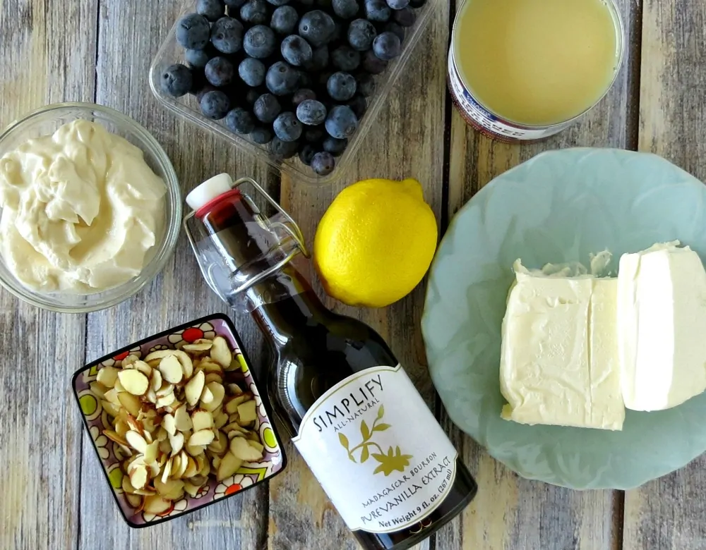 Whipped Lemon Cheesecake and Blueberry Parfaits Ingredients