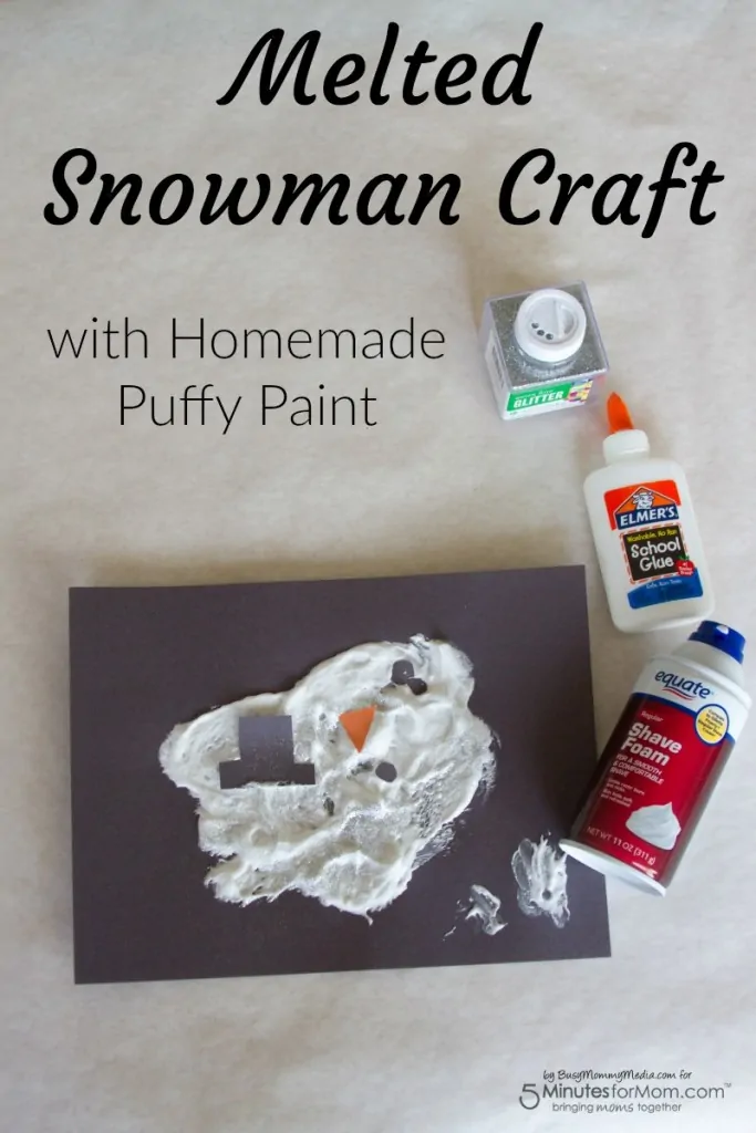 Kids Craft DIY 3 Ingredient Puff Paint Recipe - Domestic Mommyhood