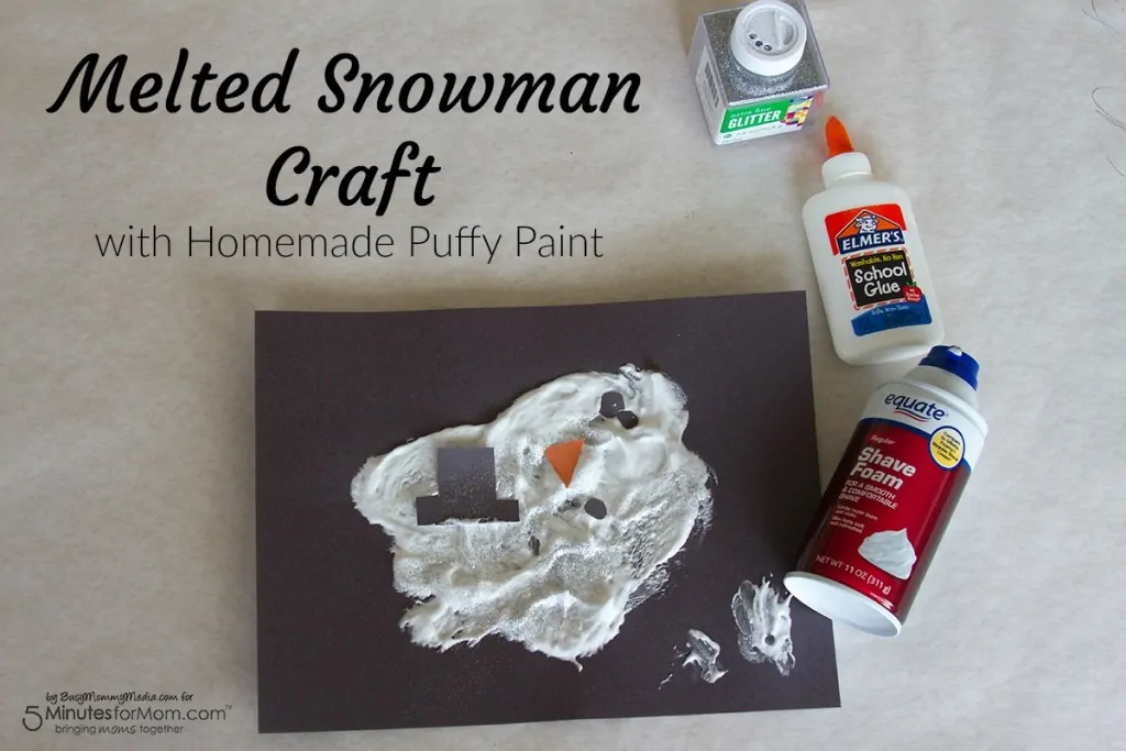 Melted Snowman Craft for Kids