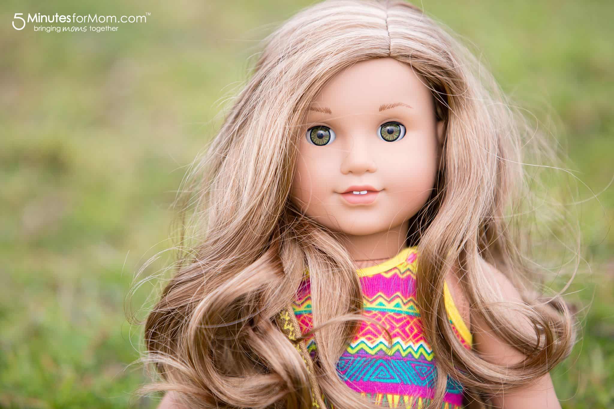 american girl doll blonde hair blue eyes freckles