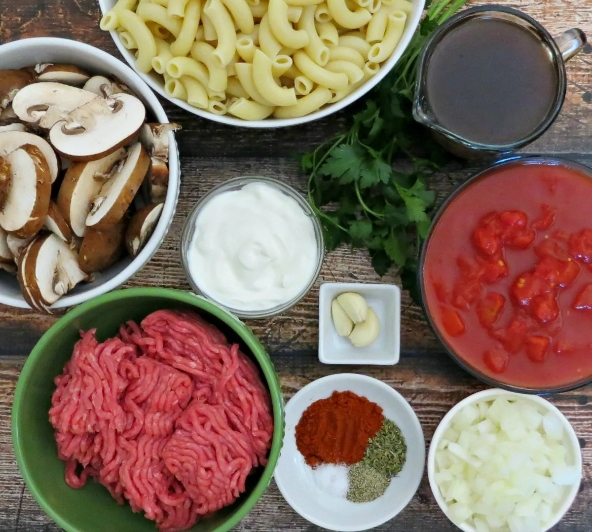 Creamy Paprika Beef Goulash - Ingredients