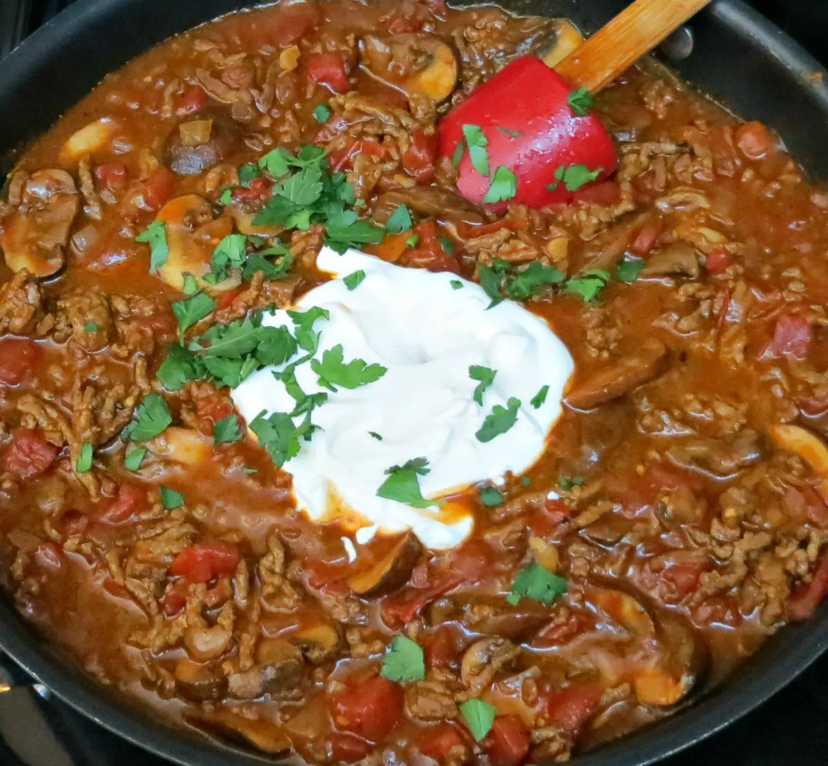 Creamy Paprika Beef Goulash - Process