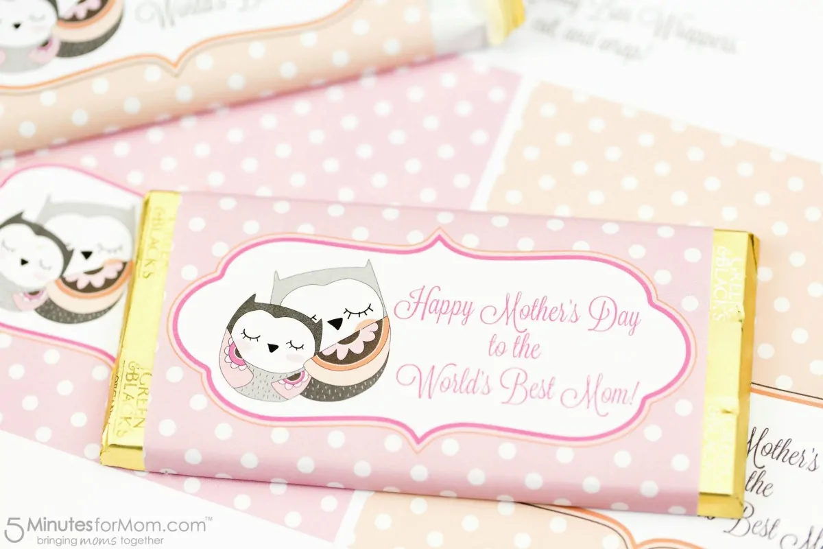 Happy Mothers Day Candy Bar Printable