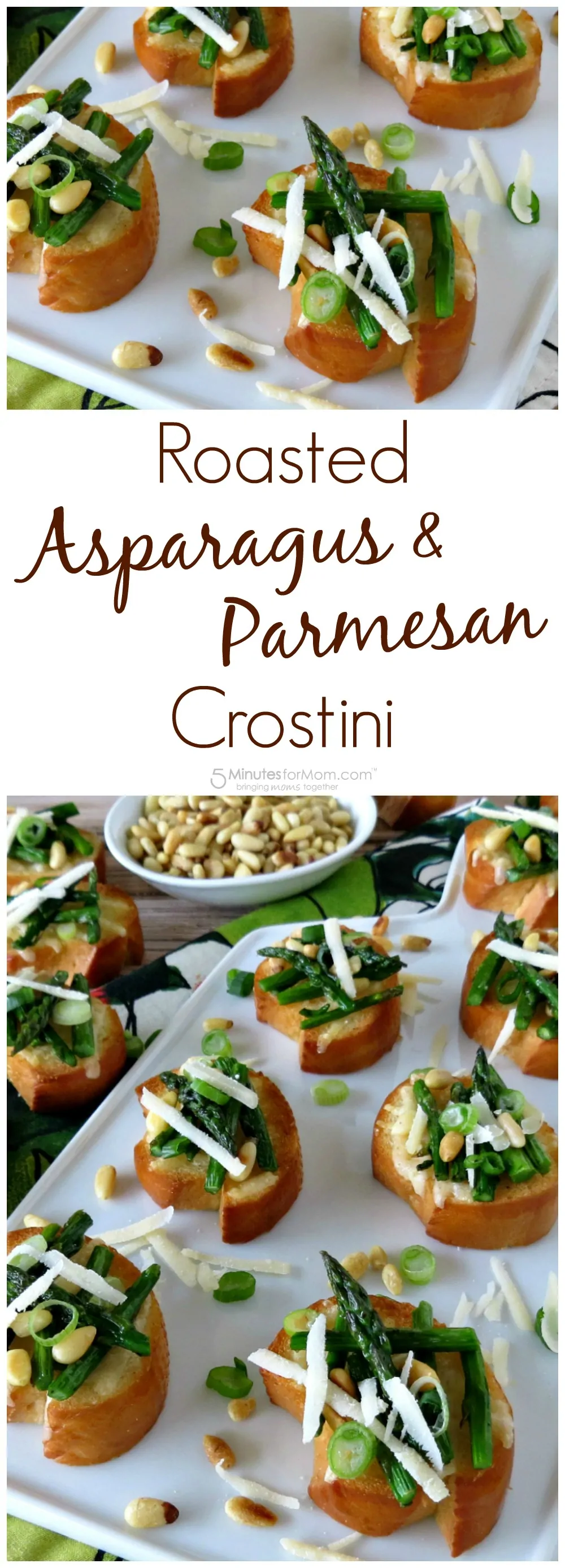 Roasted Asparagus and Parmesan Crostini - Appetizer Recipe