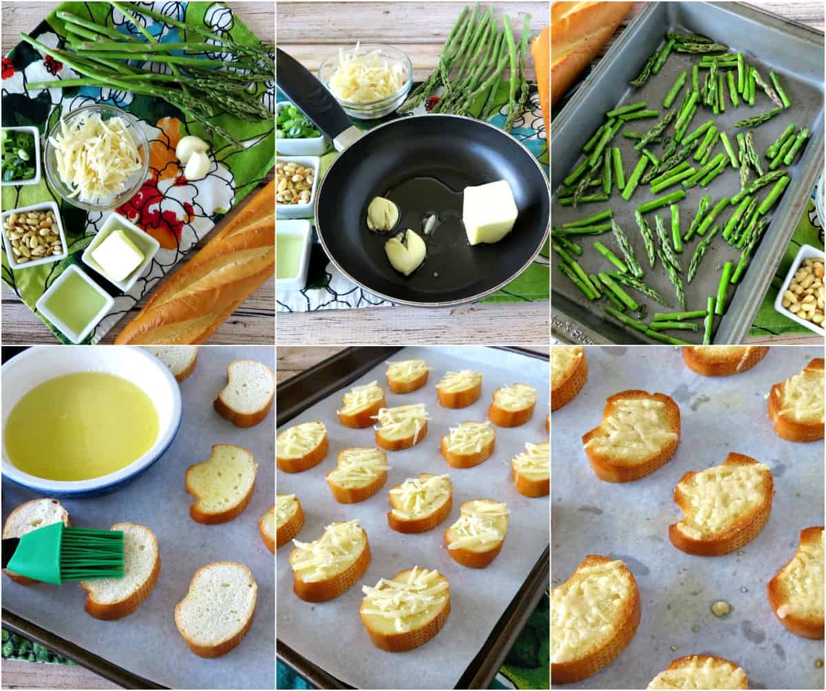 Roasted Asparagus and Parmesan Crostini - Appetizer