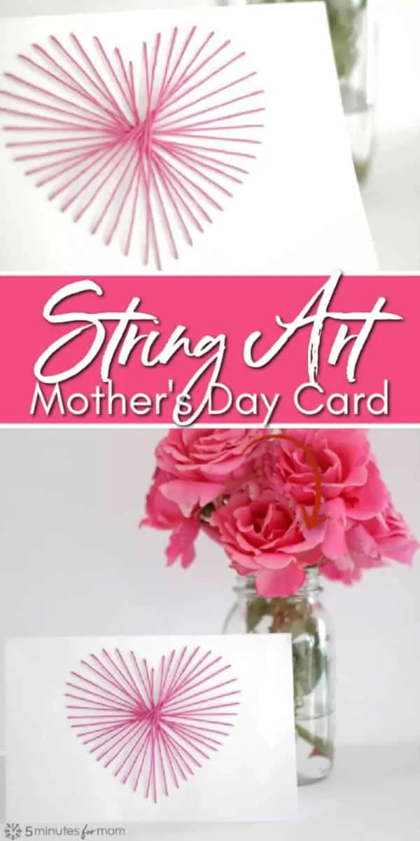 String Art DIY Mothers Day Card