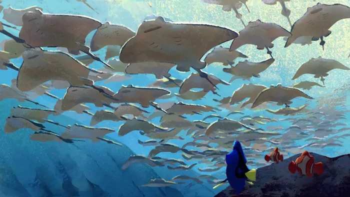 FINDING DORY – Ray Trench Painting (Concept Art) by Artist Rona Liu.