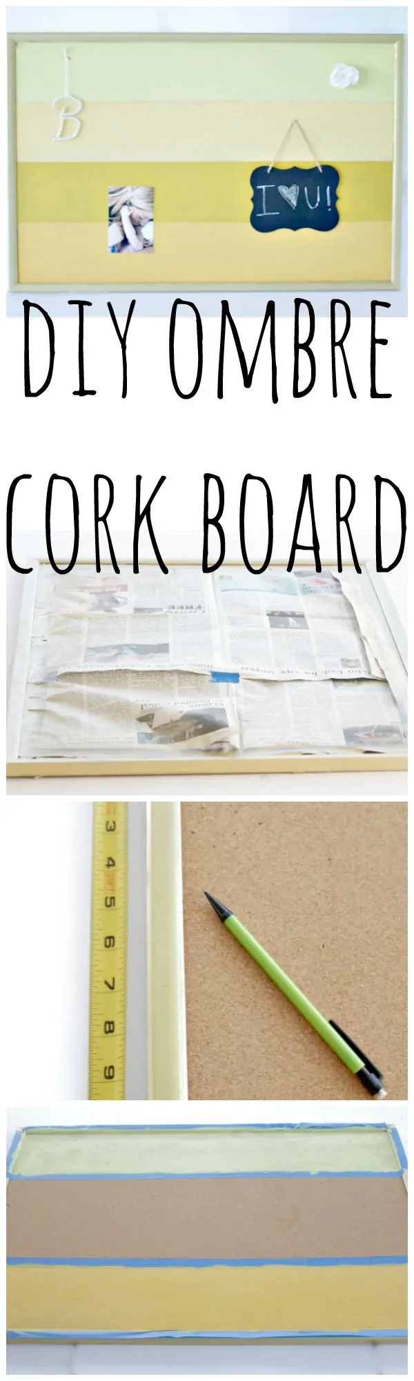 DIY Ombre Cork Board