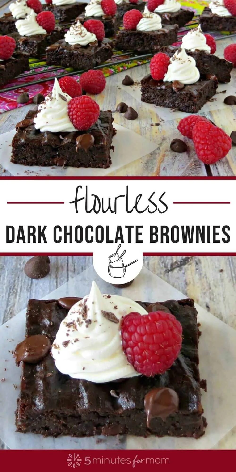 Flourless Dark Chocolate Brownies