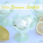 This lemon sorbet is delicious and refreshing. You just need a couple ingredients. It is super easy and fun to make and it doesn'tÂ heat up your kitchen.