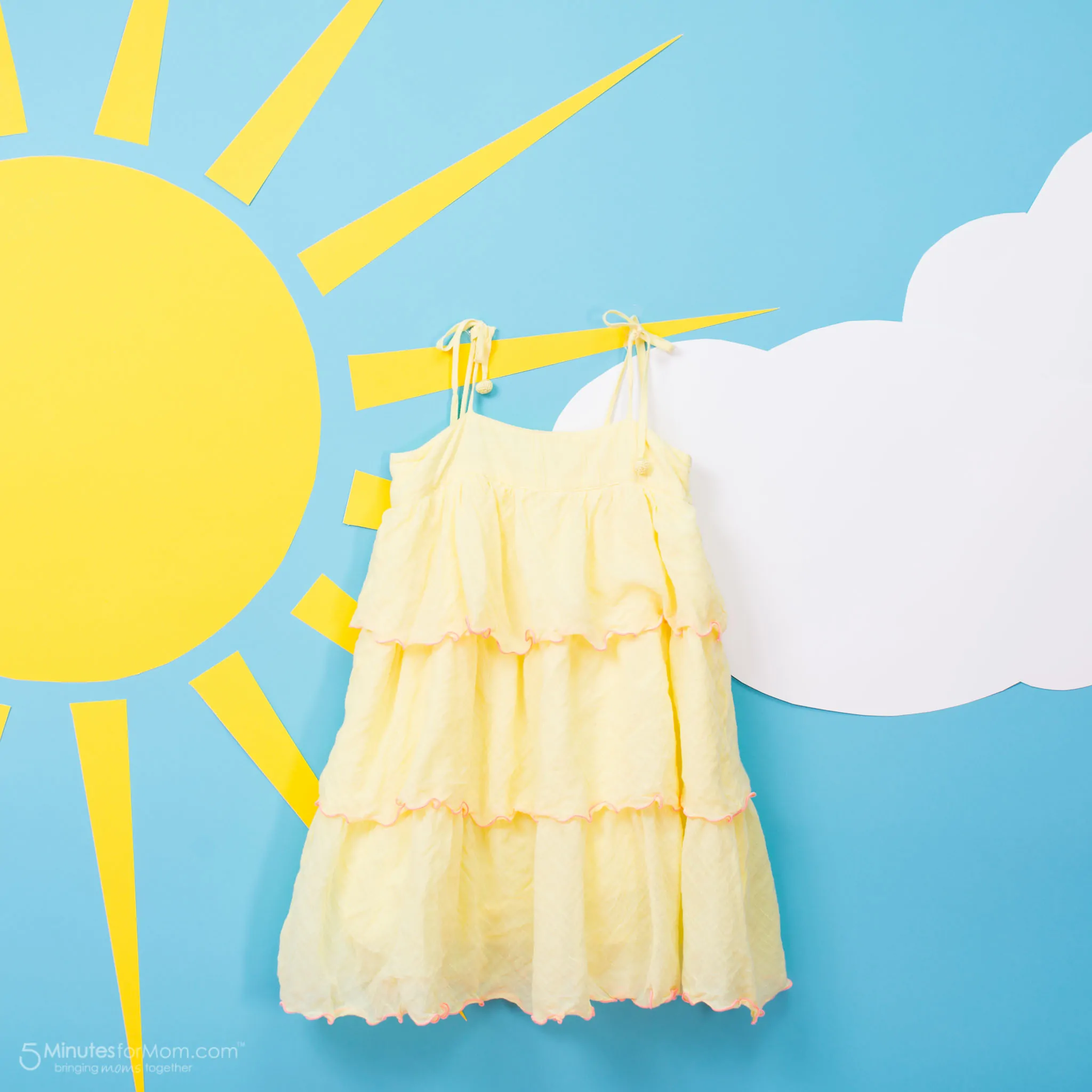 Sunuva Girls Yellow Frill Dress