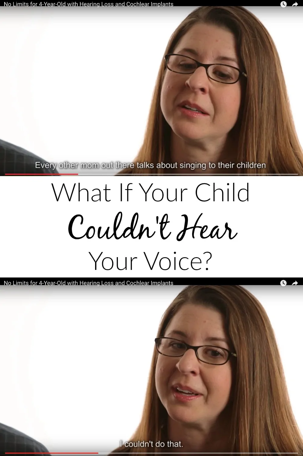 What if your child could not hear your voice