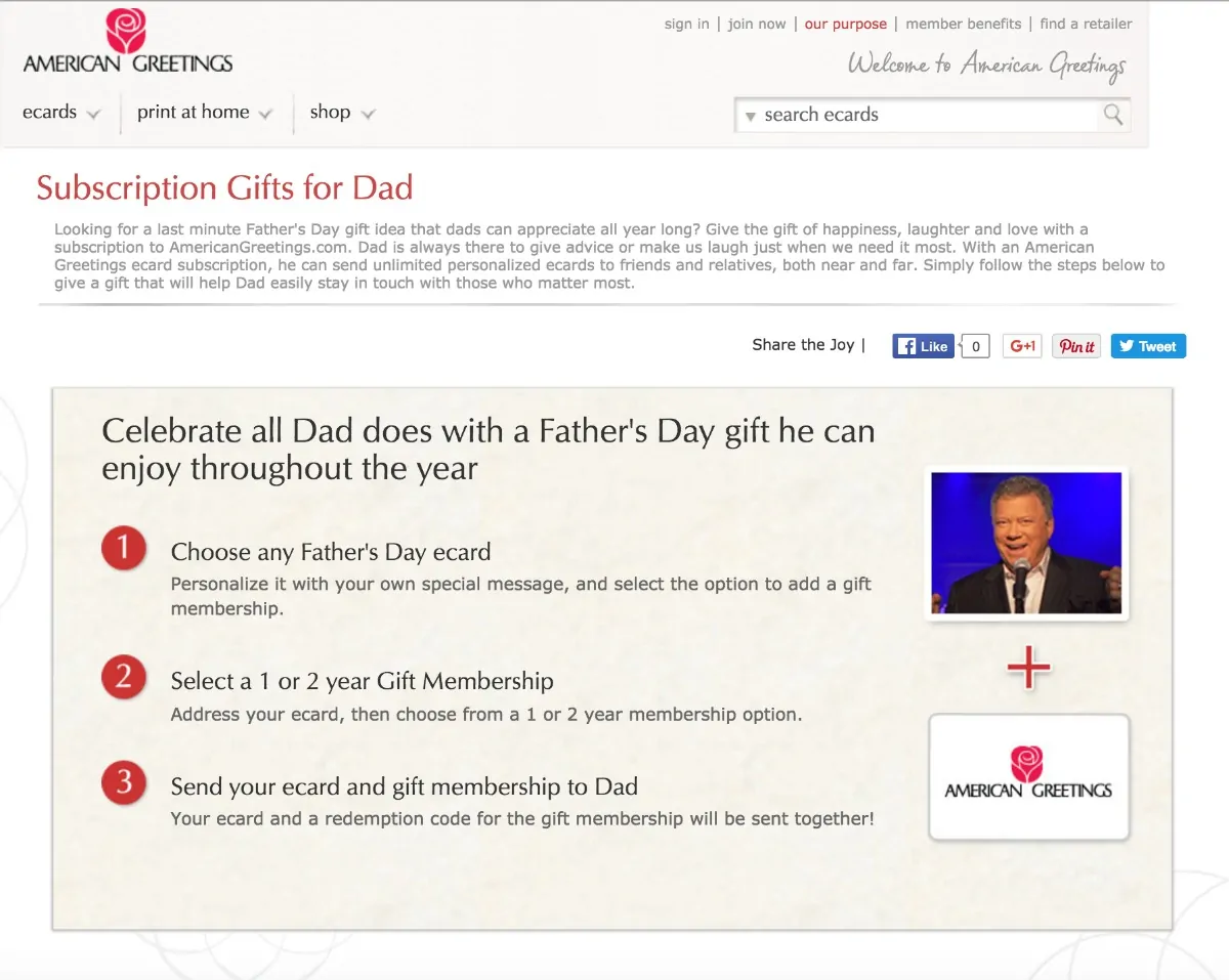 American Greetings Subscriptions Gifts for Dad