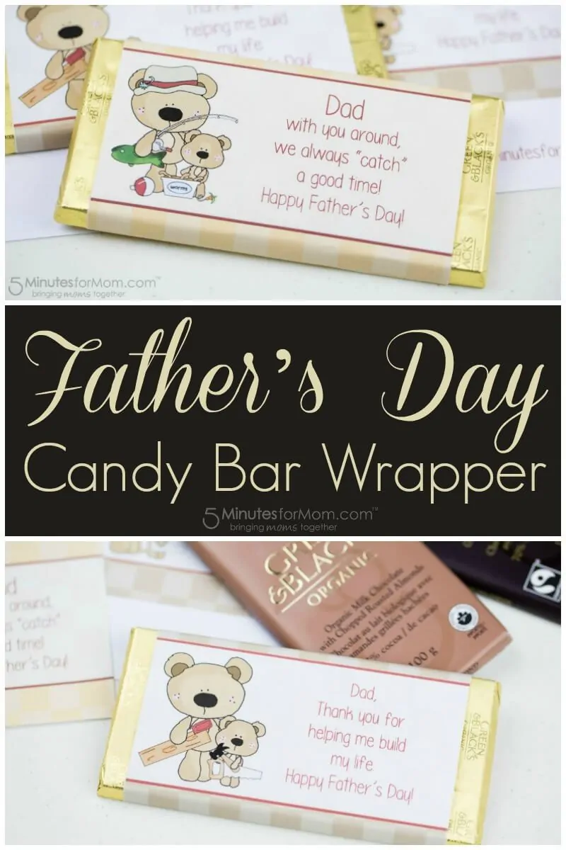 Fathers Day Candy Bar Wrapper - Easy DIY Gift for Dad