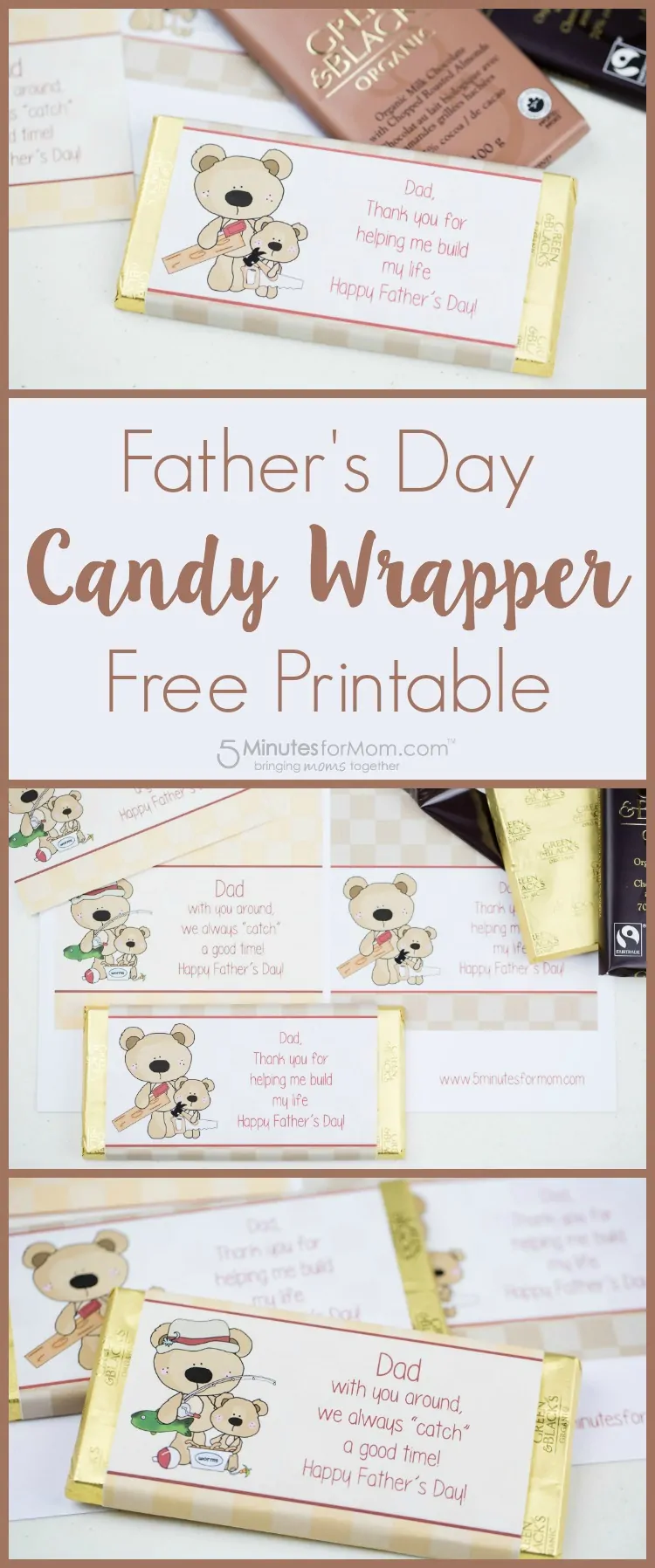 Father's Day Candy Wrapper Free Printable