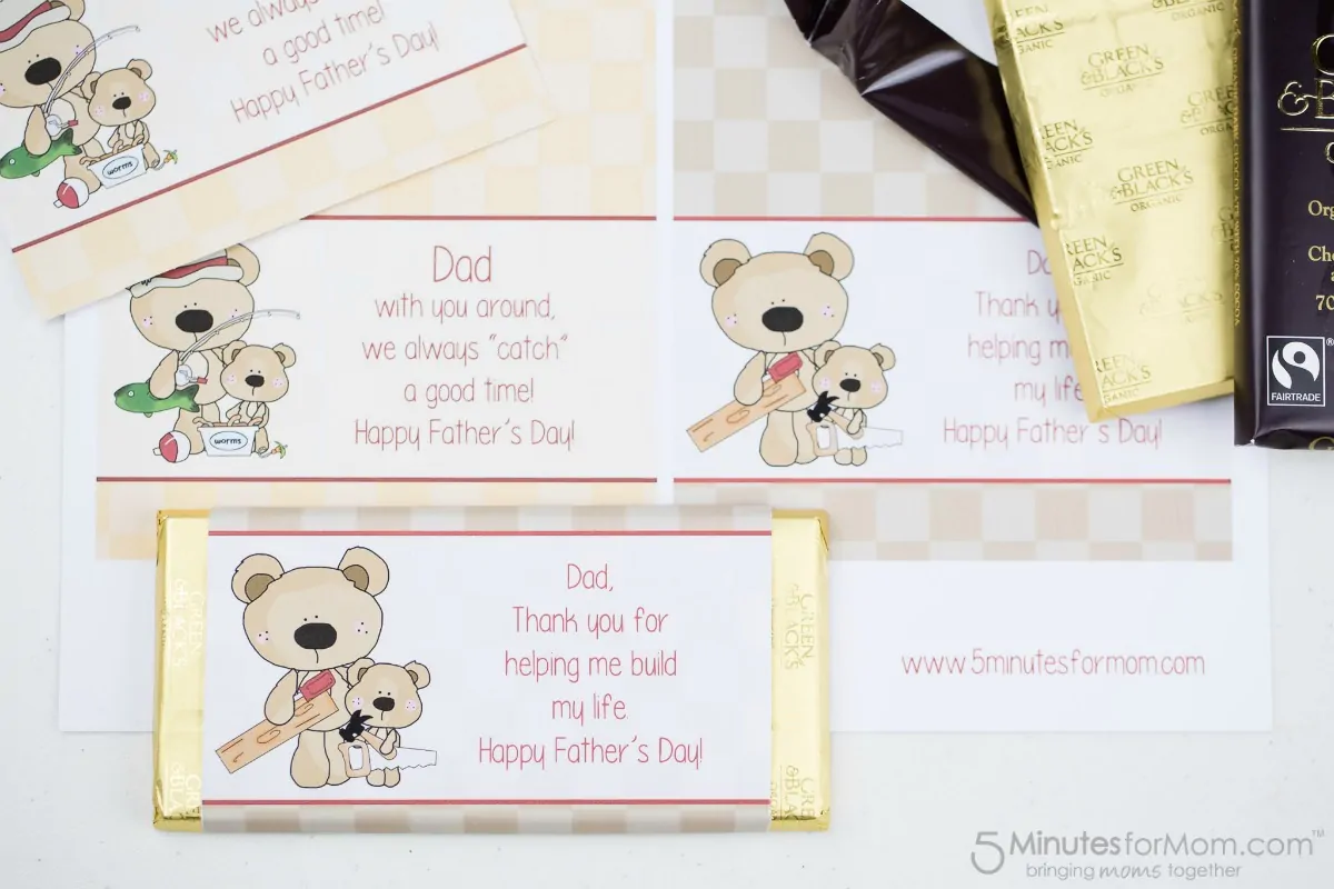 Fathers Day Printables - Candy Bar Wrappers