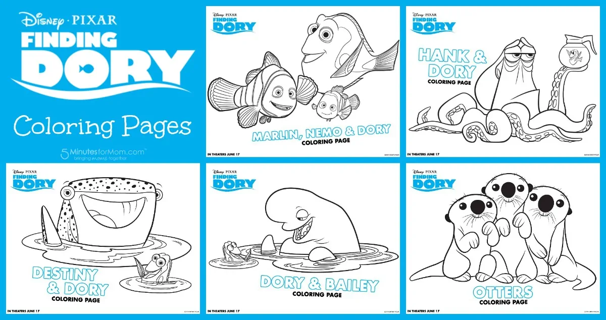 Finding Dory Coloring Pages