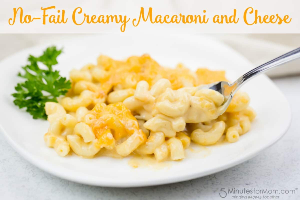 Creamy Macaroni and Cheese Recipe from 5 Minutes for Mom