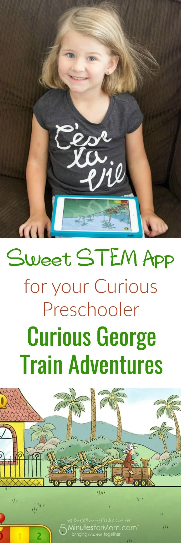 Sweet STEM App for your Curious Preschooler - Curious George Train Adventures