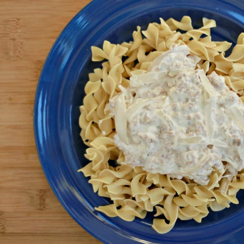 5 Ingredient Ground Beef Stroganoff Recipe 5 Minutes for Mom