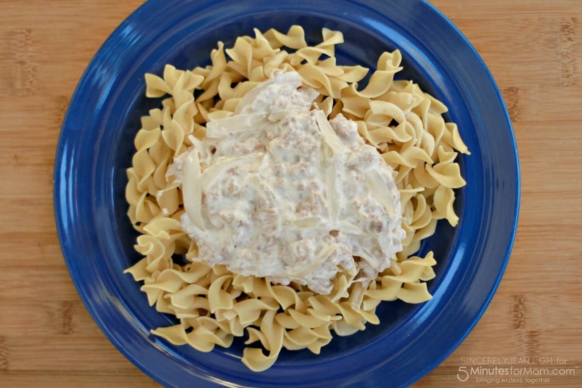 5 Ingredient Ground Beef Stroganoff Recipe 5 Minutes for Mom