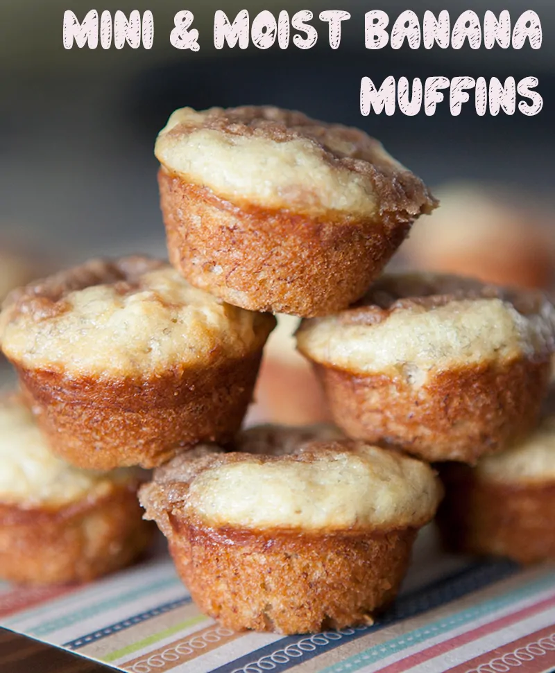 Mini Moist Banana Muffins