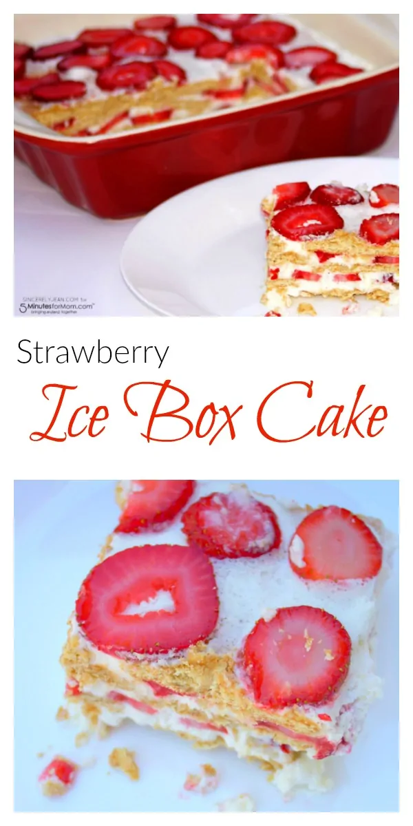 No Bake Strawberry Ice Box Cake