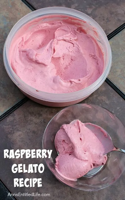 Raspberry Gelato Recipe from Ann's Entitled Life