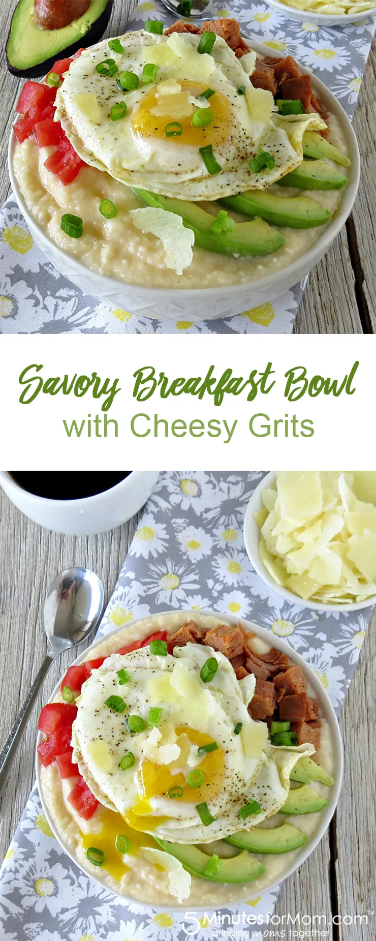 Savory Breakfast Bowl with Cheesy Grits