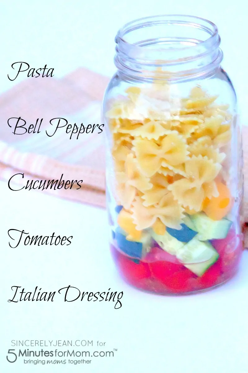 Pasta Salad Mason Jar Lunch