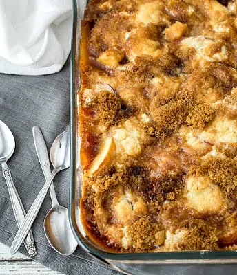 Peaches and Cream Dump Cake from Just Simple Somethings